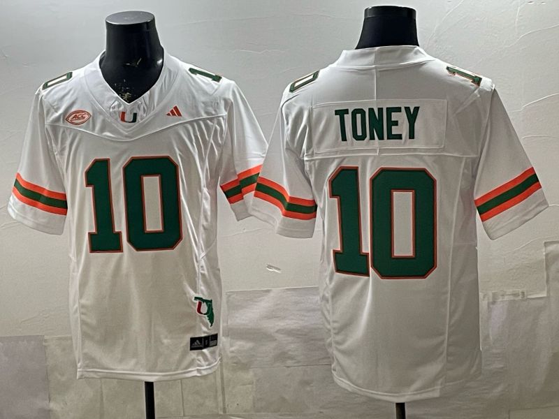 Men 2026 Miami Hurricanes #10 Toney White 3th generations Nike Limited NCAA Jersey 010